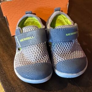 Merrell Baby Shoes in Blue and Gray